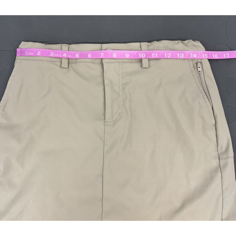 Girls Lands End Size 16 Khaki Skirt Uniform 16 Inch Length 100% Polyester Chrty - Picture 9 of 14